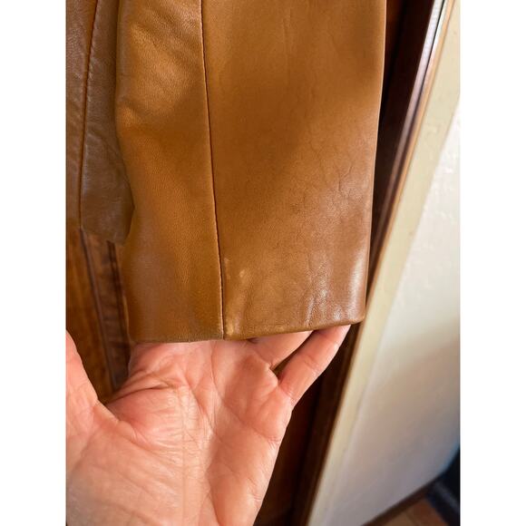 Michael Kors zip front lambskin, leather jacket, medium - Picture 10 of 12